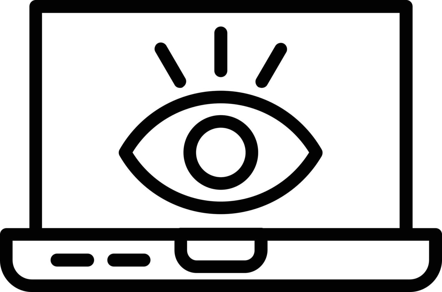 icône de ligne vectorielle de surveillance vecteur