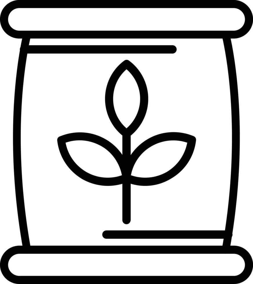 icône de ligne de vecteur de sac de graines