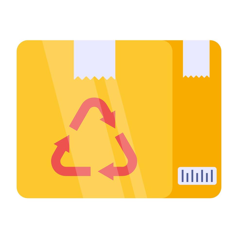 icône du design moderne du recyclage des colis vecteur