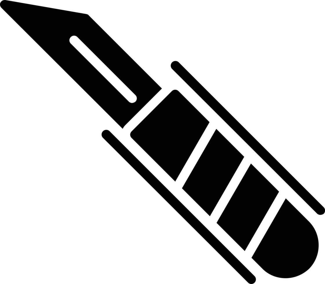 conception d'icône de glyphe de couteau chirurgical vecteur