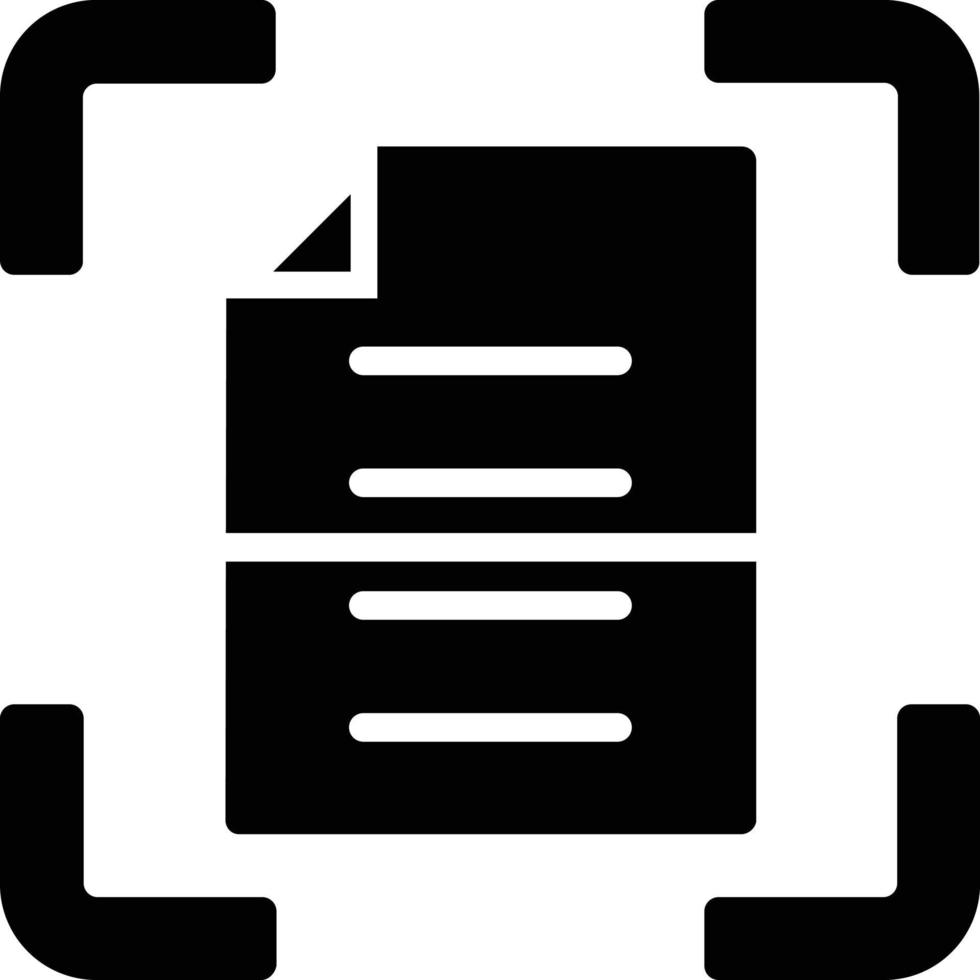 icône de glyphe de vecteur de numérisation