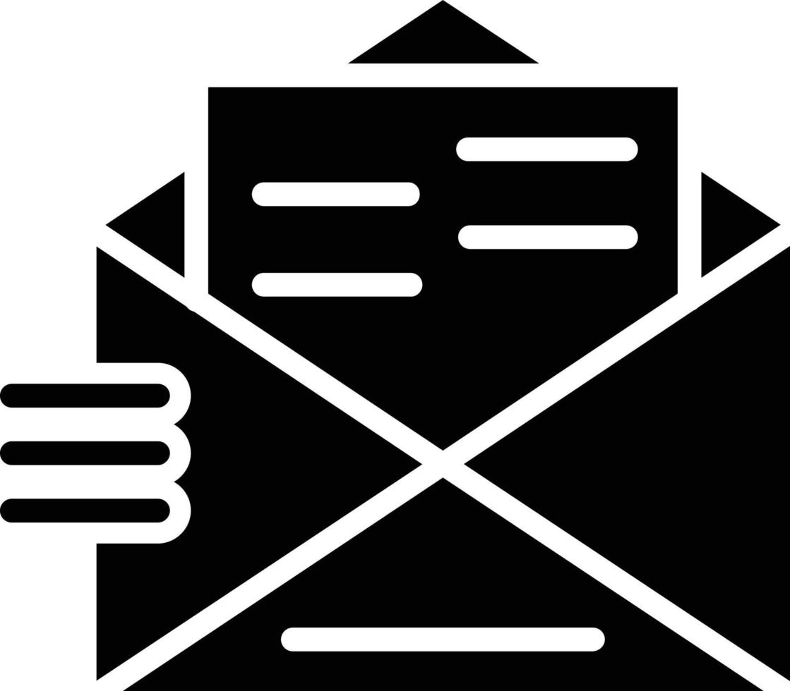 icône de glyphe de lettre vecteur