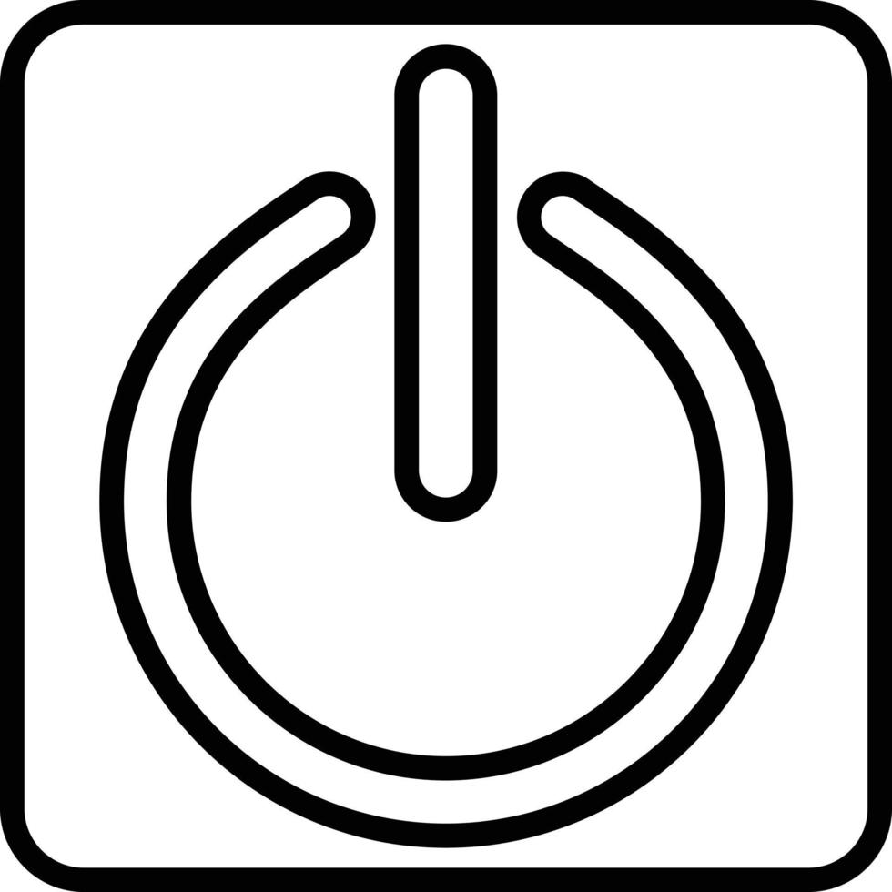 icône de ligne de vecteur de puissance