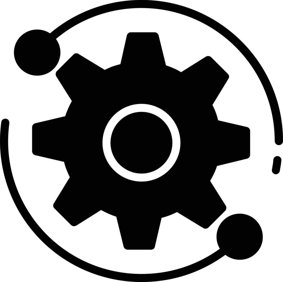 icône de glyphe de support technique vecteur