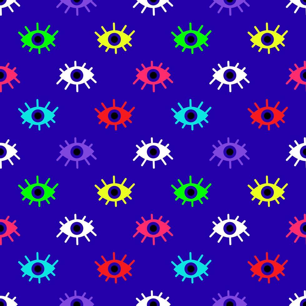 motif d'yeux abstraits multicolores. vecteur