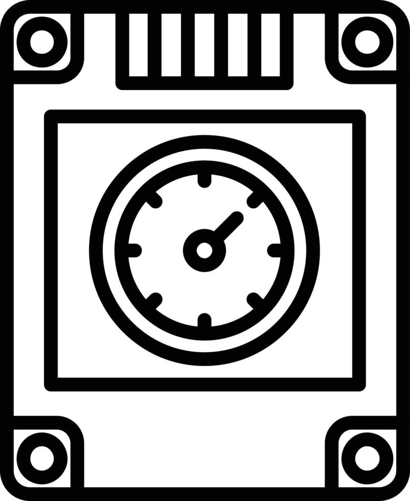 icône de ligne vectorielle ssd vecteur