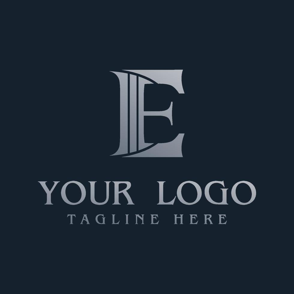 création de logo monogramme lettre e vecteur