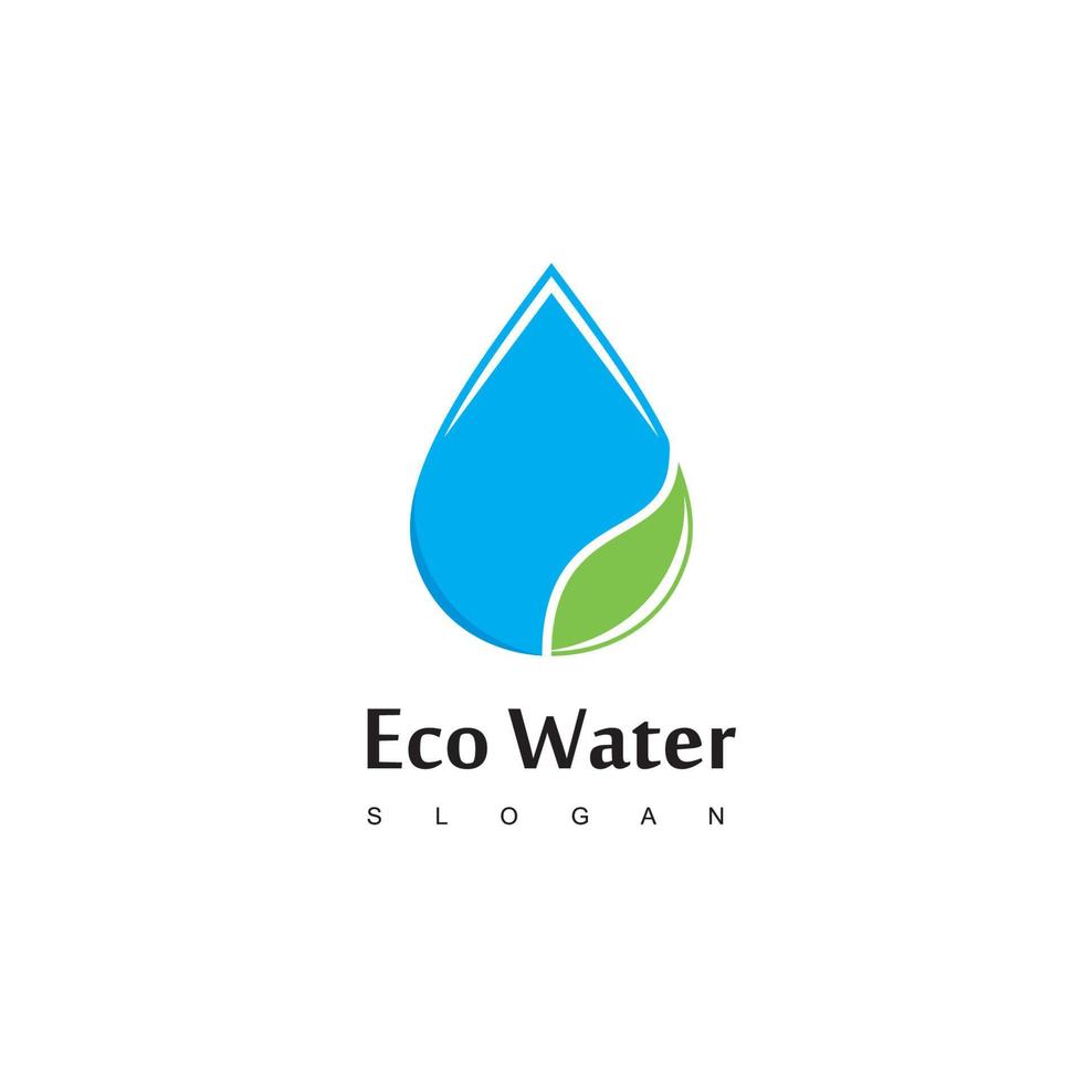 modèle de logo d'eau écologique vecteur