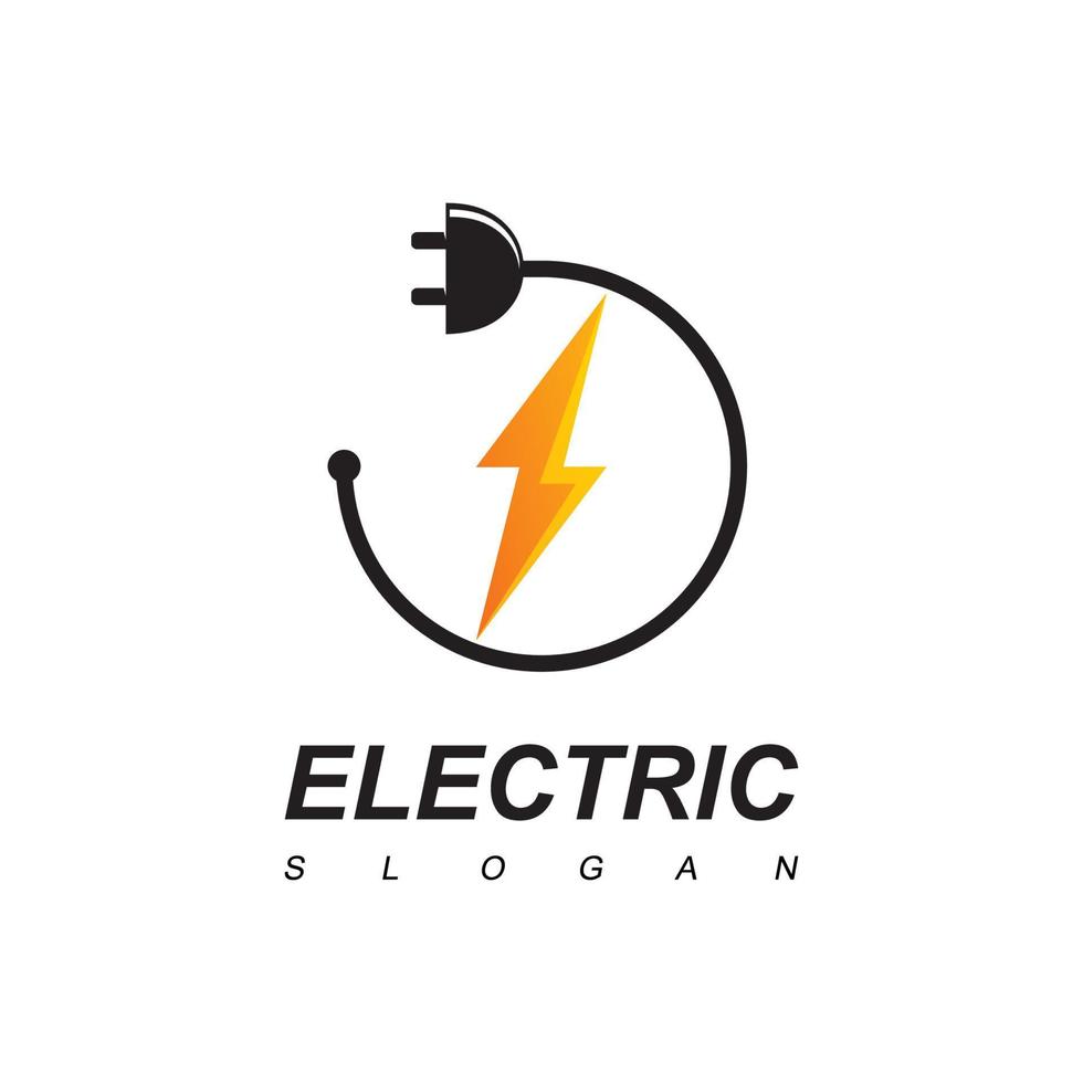 modèle de conception de logo électrique vecteur