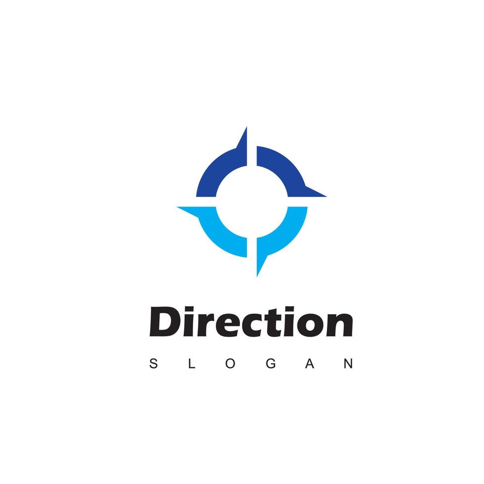 direction, modèle de logo de boussole vecteur