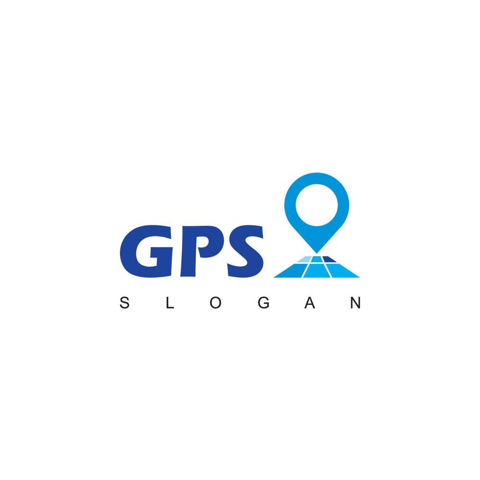 logo de point gps, navigation et conception d'icône de boussole vecteur