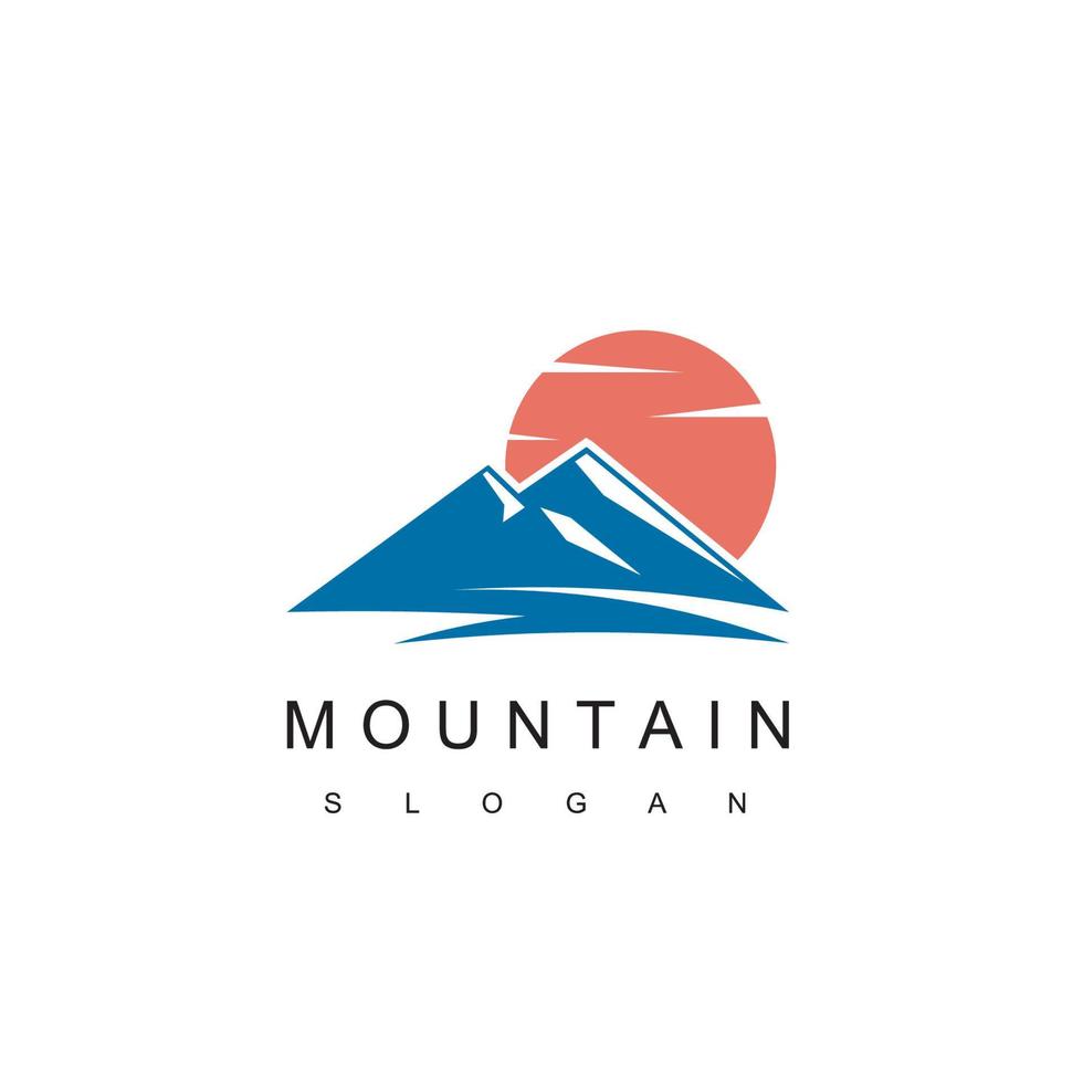 modèle de conception de logo de montagne vecteur