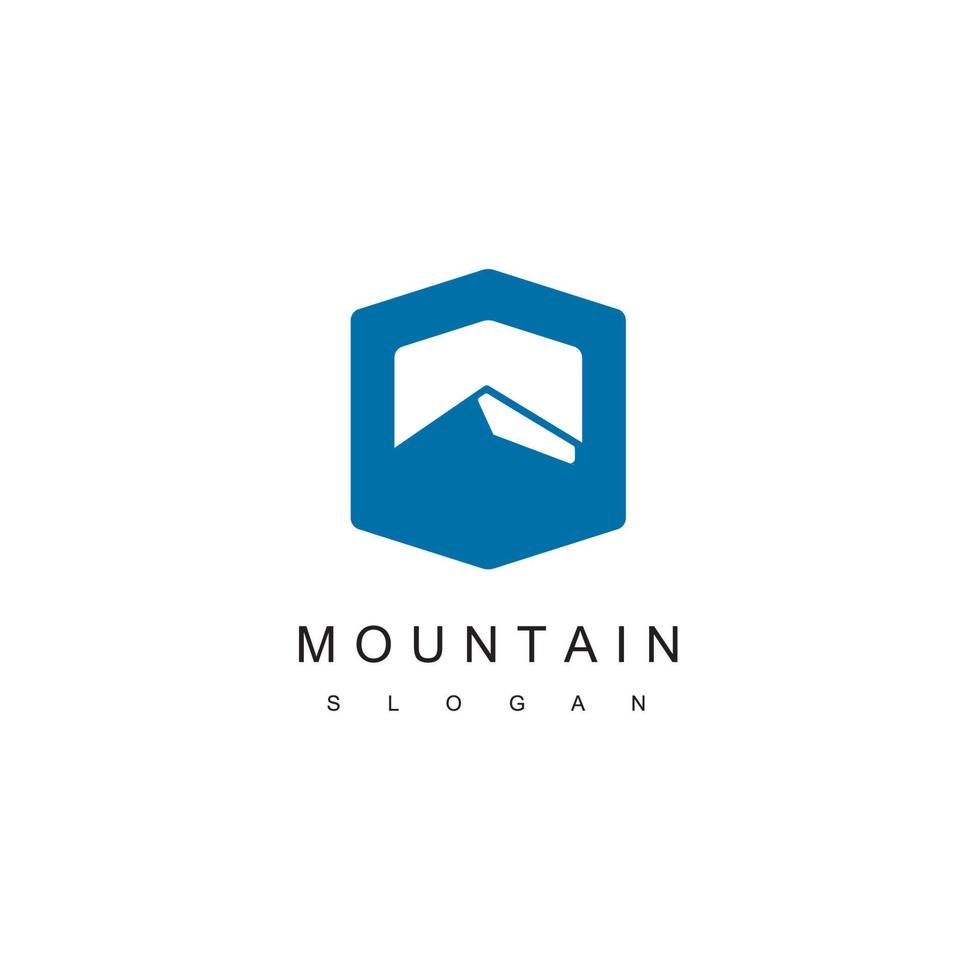 modèle de conception de logo de montagne vecteur