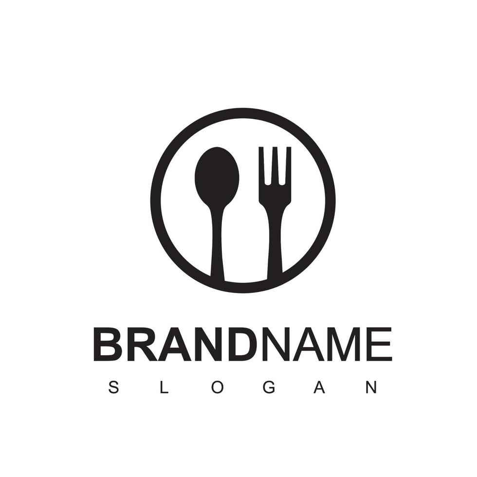 modèle de conception de logo de restaurant, illustration d'icône de cuisine vecteur