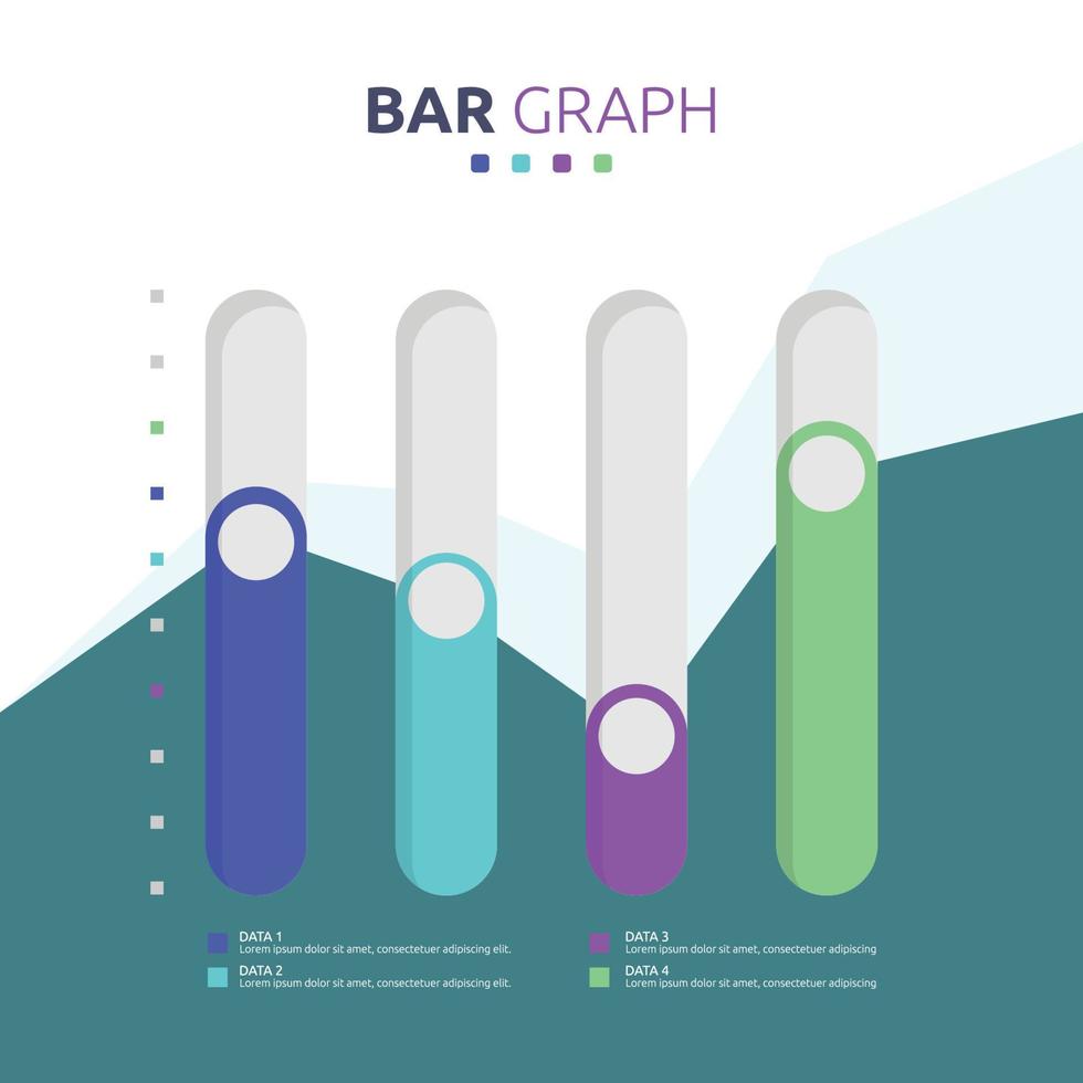 modèle d'infographie de données statistiques de graphique à barres vecteur