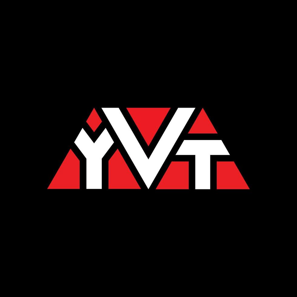 création de logo de lettre triangle yvt avec forme de triangle. monogramme de conception de logo triangle yvt. modèle de logo vectoriel triangle yvt avec couleur rouge. logo triangulaire yvt logo simple, élégant et luxueux. yvt