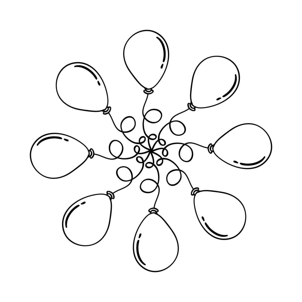 ballon doodle icône de vecteur dessiné à la main