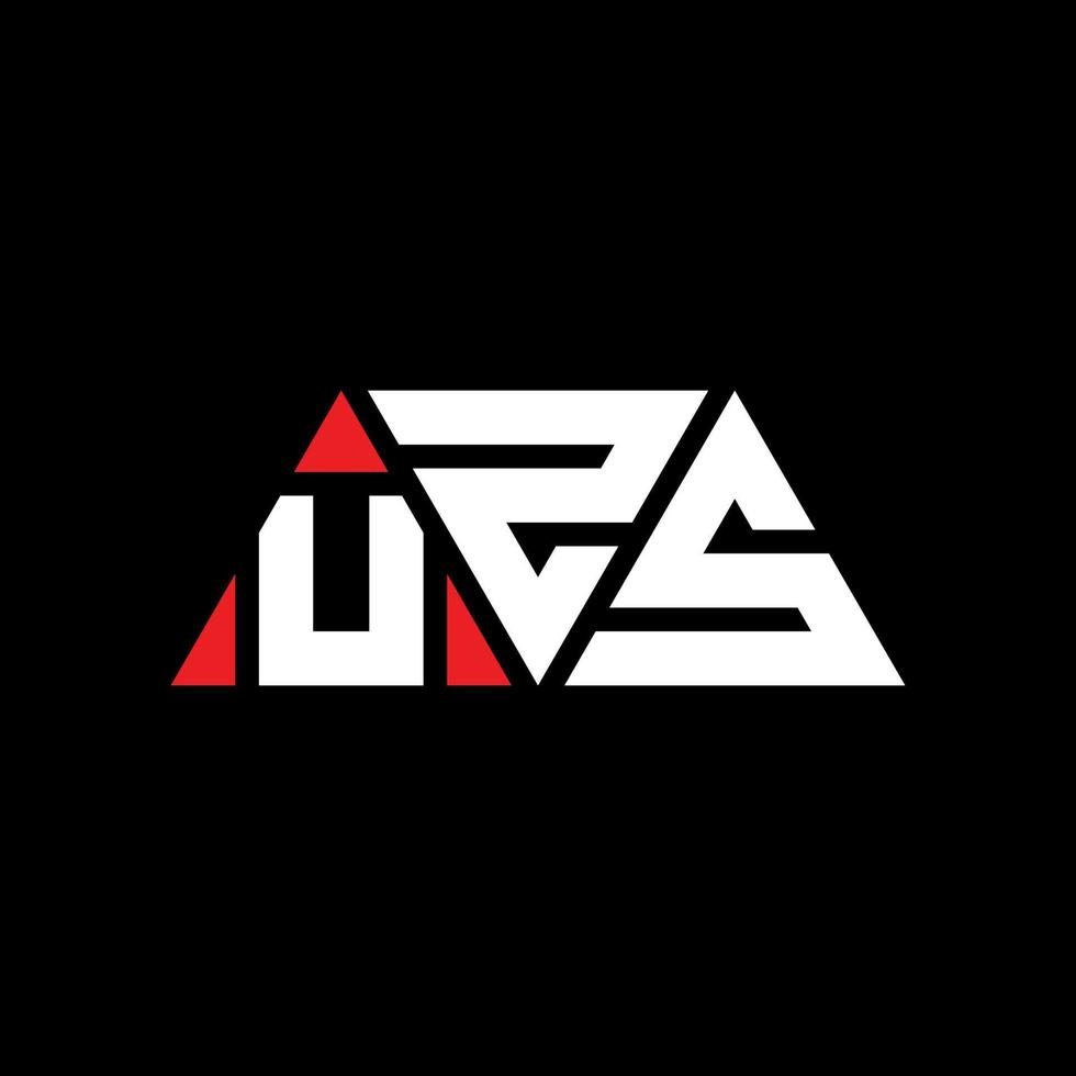 création de logo de lettre triangle uzs avec forme de triangle. monogramme de conception de logo triangle uzs. modèle de logo vectoriel triangle uzs avec couleur rouge. logo triangulaire uzs logo simple, élégant et luxueux. ous