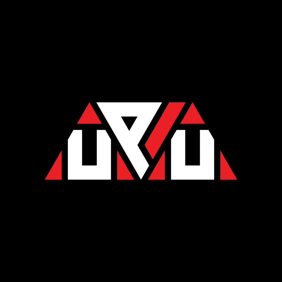 création de logo de lettre triangle upu avec forme de triangle. monogramme de conception de logo triangle upu. modèle de logo vectoriel triangle upu avec couleur rouge. logo triangulaire upu logo simple, élégant et luxueux. upu