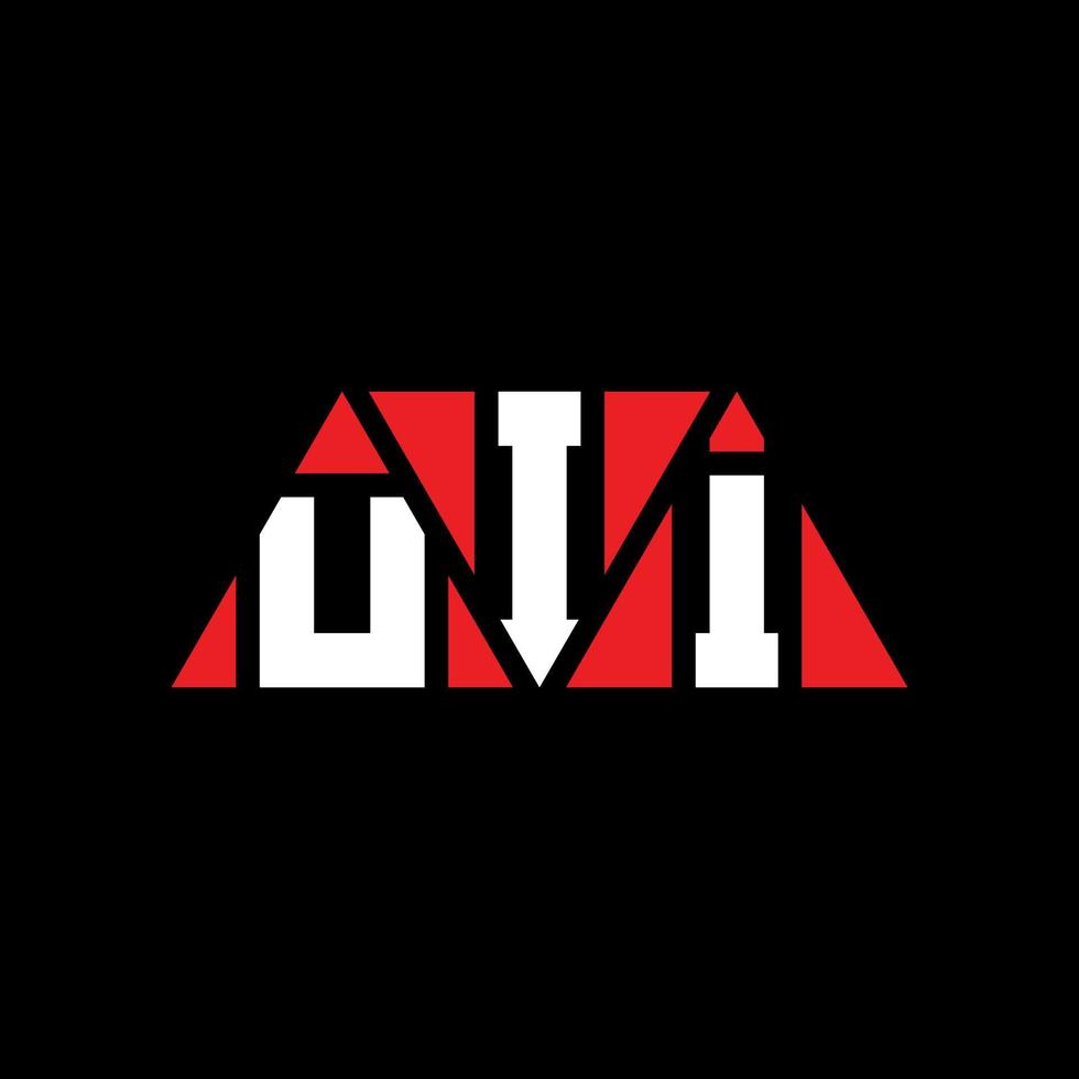 création de logo de lettre triangle uii avec forme de triangle. monogramme de conception de logo triangle uii. modèle de logo vectoriel triangle uii avec couleur rouge. logo triangulaire uii logo simple, élégant et luxueux. uii