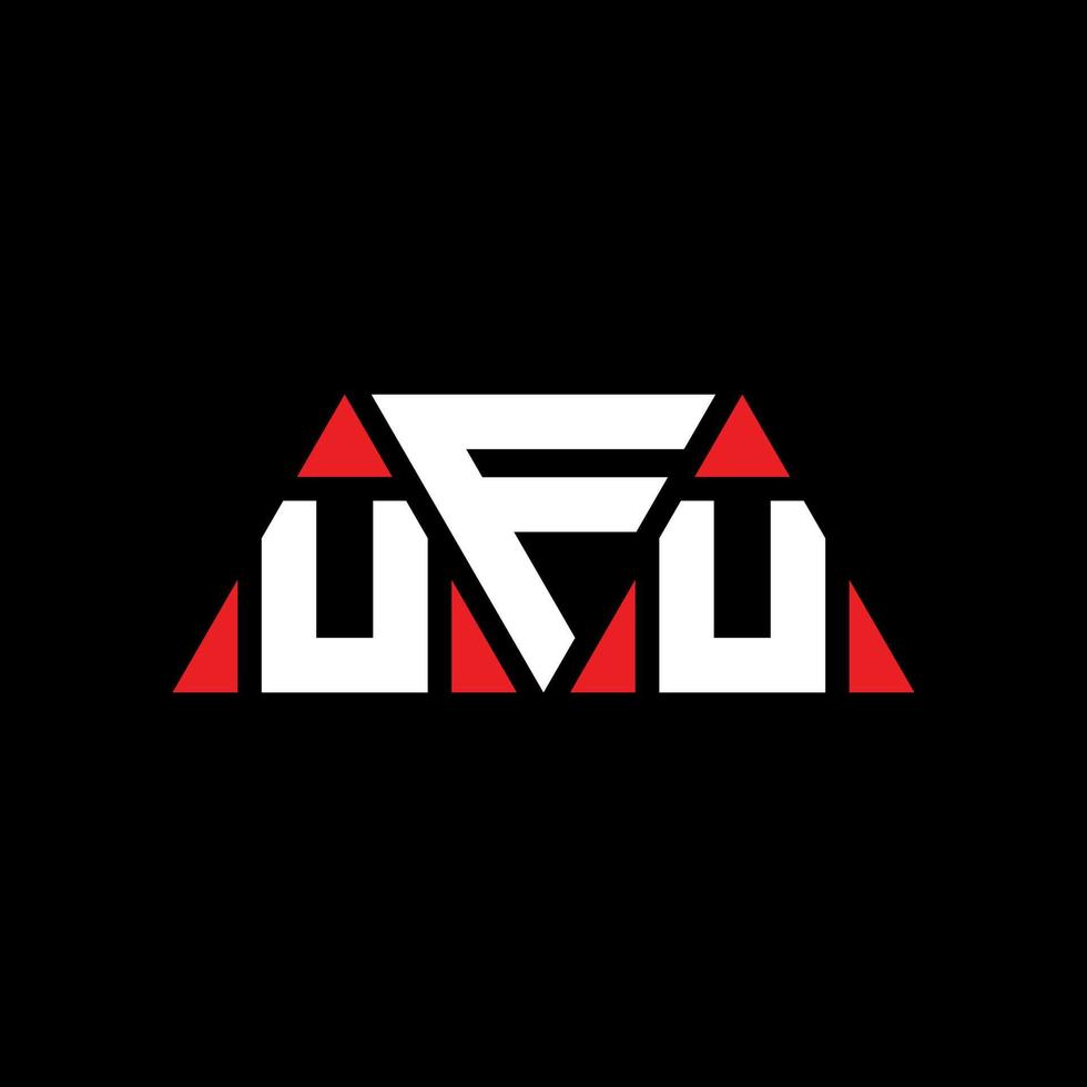 création de logo de lettre triangle ufu avec forme de triangle. monogramme de conception de logo triangle ufu. modèle de logo vectoriel triangle ufu avec couleur rouge. logo triangulaire ufu logo simple, élégant et luxueux. ouf