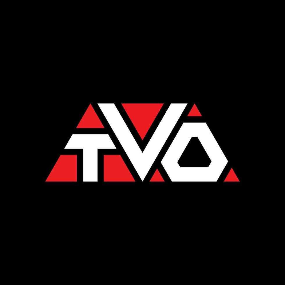 création de logo de lettre triangle tvo avec forme de triangle. monogramme de conception de logo triangle tvo. modèle de logo vectoriel triangle tvo avec couleur rouge. logo triangulaire tvo logo simple, élégant et luxueux. télé