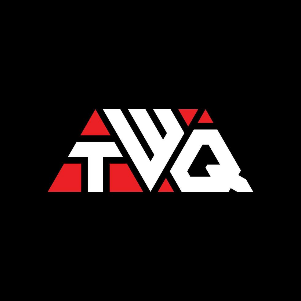 création de logo de lettre triangle twq avec forme de triangle. monogramme de conception de logo triangle twq. modèle de logo vectoriel triangle twq avec couleur rouge. logo triangulaire twq logo simple, élégant et luxueux. twq