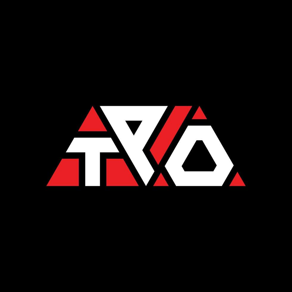 création de logo de lettre triangle tpo avec forme de triangle. monogramme de conception de logo triangle tpo. modèle de logo vectoriel triangle tpo avec couleur rouge. logo triangulaire tpo logo simple, élégant et luxueux. tpo