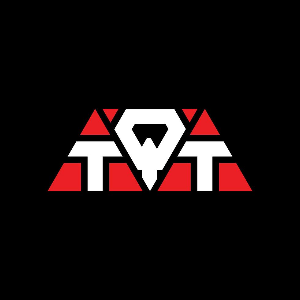 création de logo de lettre triangle tqt avec forme de triangle. monogramme de conception de logo triangle tqt. modèle de logo vectoriel triangle tqt avec couleur rouge. logo triangulaire tqt logo simple, élégant et luxueux. tqt