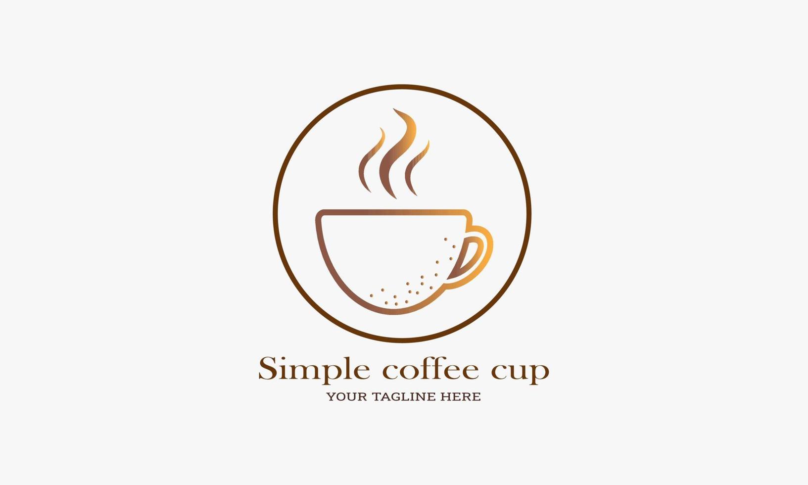 tasse de café simple modèle de logo de café illustration vectorielle logo de café sucré vecteur