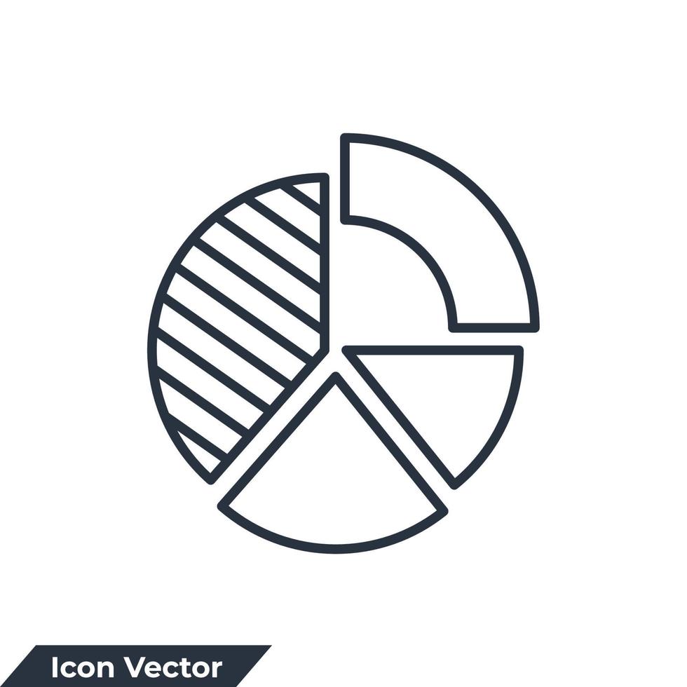 camembert icône logo illustration vectorielle. modèle de symbole de diagramme pour la collection de conception graphique et web vecteur