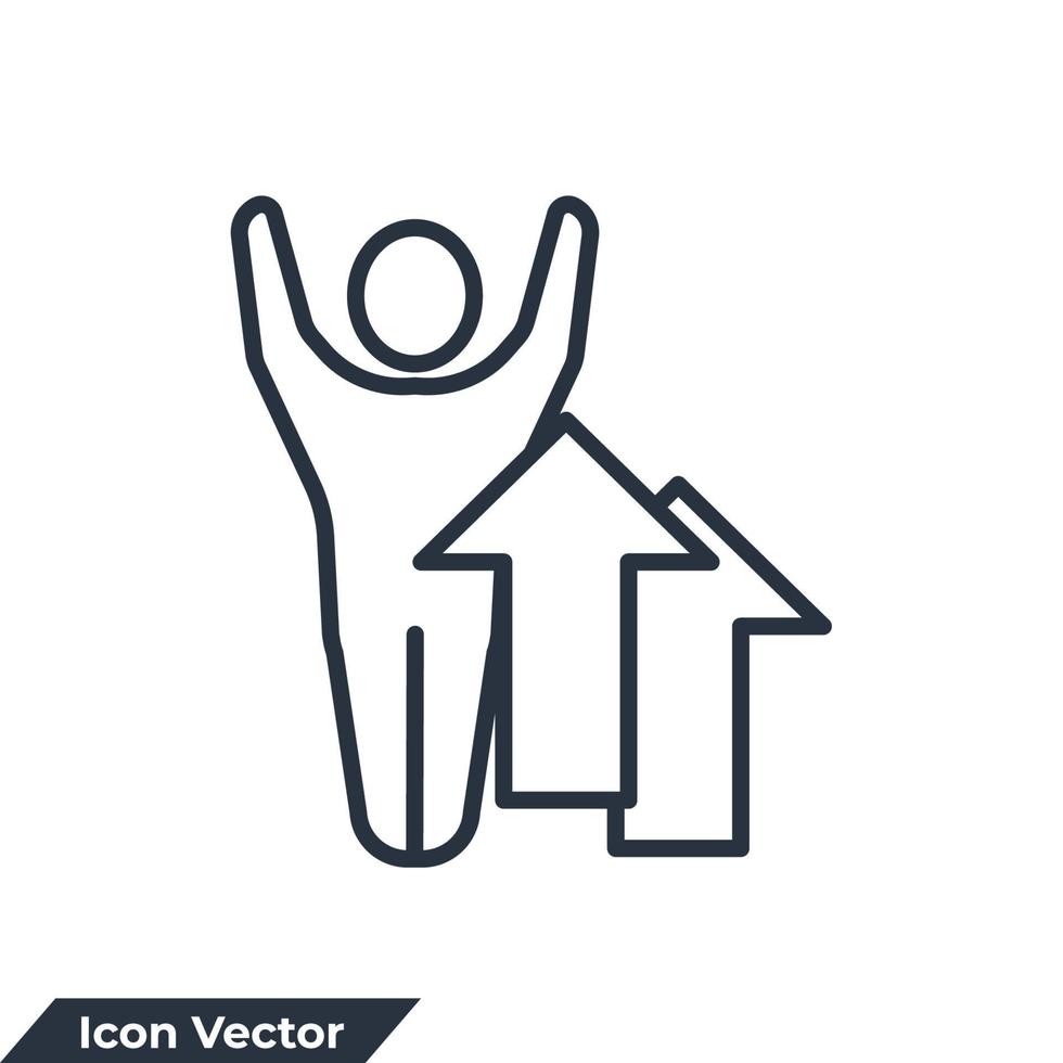 illustration vectorielle de carrière icône logo. modèle de symbole de développement de carrière pour la collection de conception graphique et web vecteur