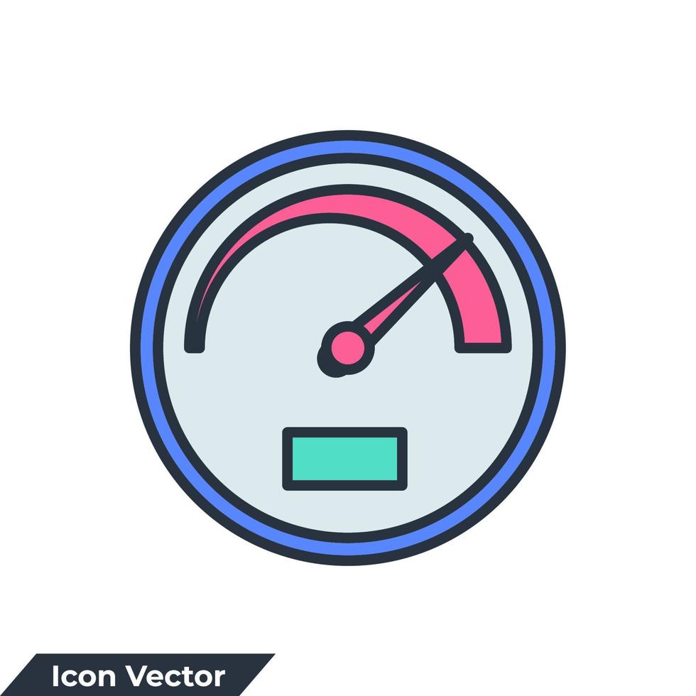 illustration vectorielle de vitesse icône logo. modèle de symbole de compteur de vitesse pour la collection de conception graphique et web vecteur
