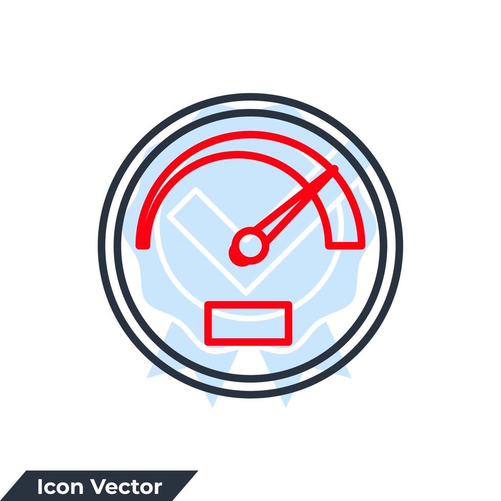 illustration vectorielle de vitesse icône logo. modèle de symbole de compteur de vitesse pour la collection de conception graphique et web vecteur