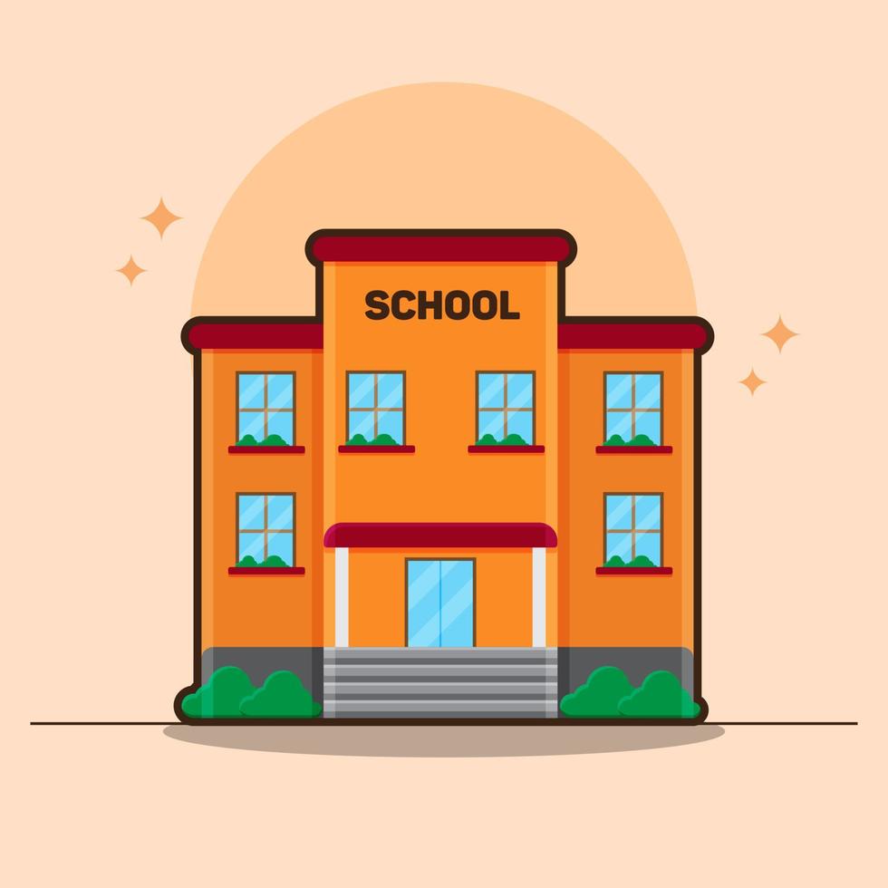 illustration de bâtiment scolaire vecteur