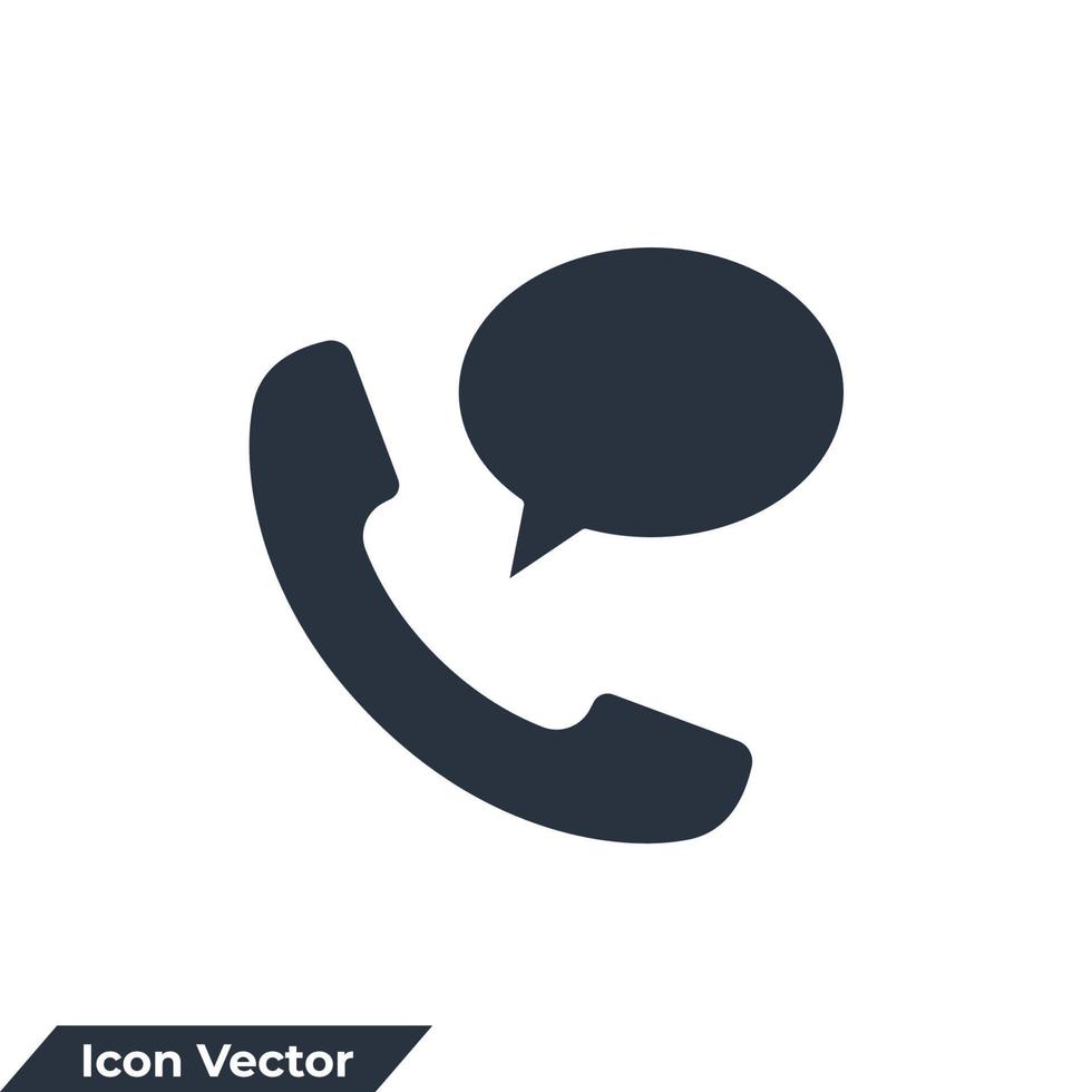 illustration vectorielle de téléphone icône logo. modèle de symbole de support pour la collection de conception graphique et web vecteur