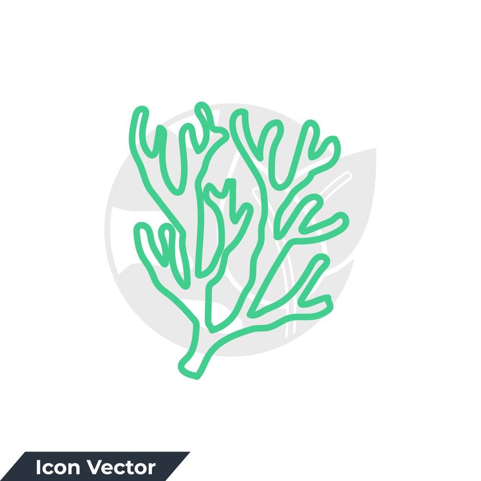 illustration vectorielle de corail icône logo. beau modèle de symbole de flore sous-marine pour la collection de conception graphique et web vecteur