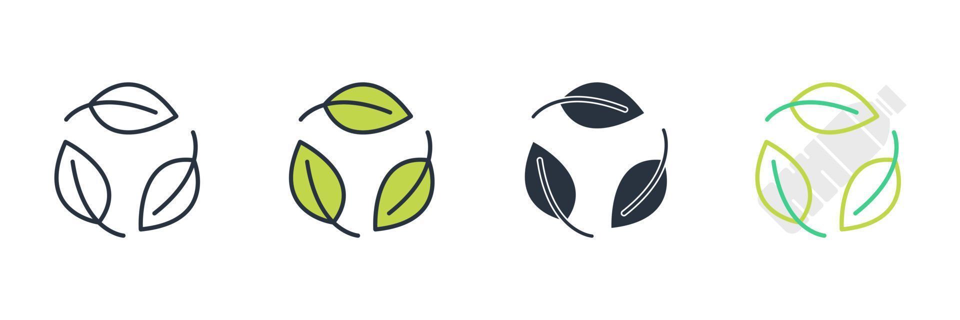 recyclage icône logo illustration vectorielle. modèle de symbole de recyclage pour la collection de conception graphique et web vecteur