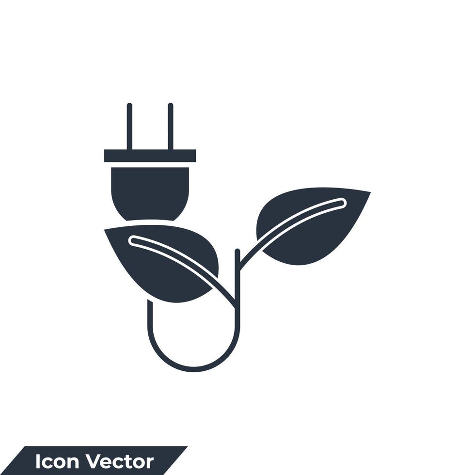illustration vectorielle du logo de l'icône de prise écologique. modèle de symbole bioénergétique pour la collection de conception graphique et web vecteur