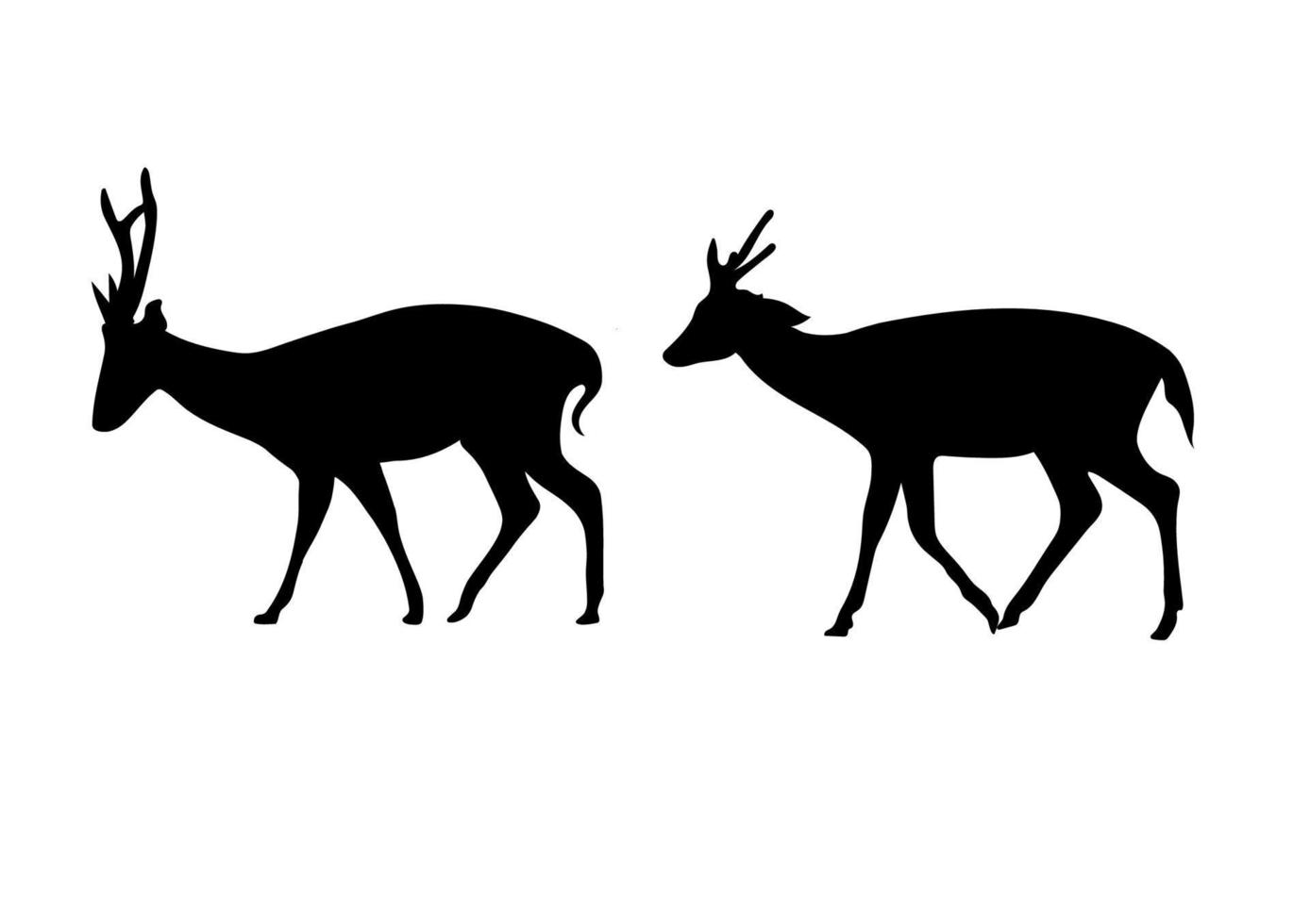 graphique dessin silhouette animal cerf illustration vectorielle vecteur