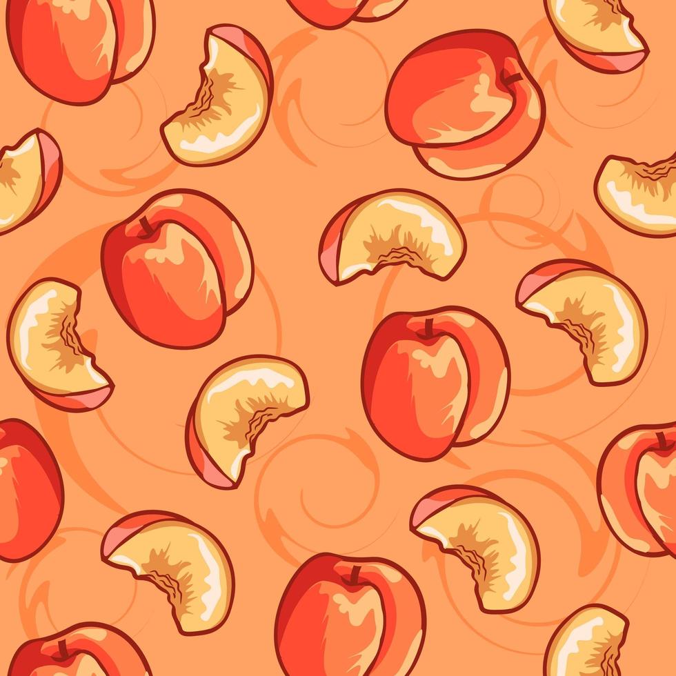 illustration d'une texture répétitive de fruits d'été vecteur