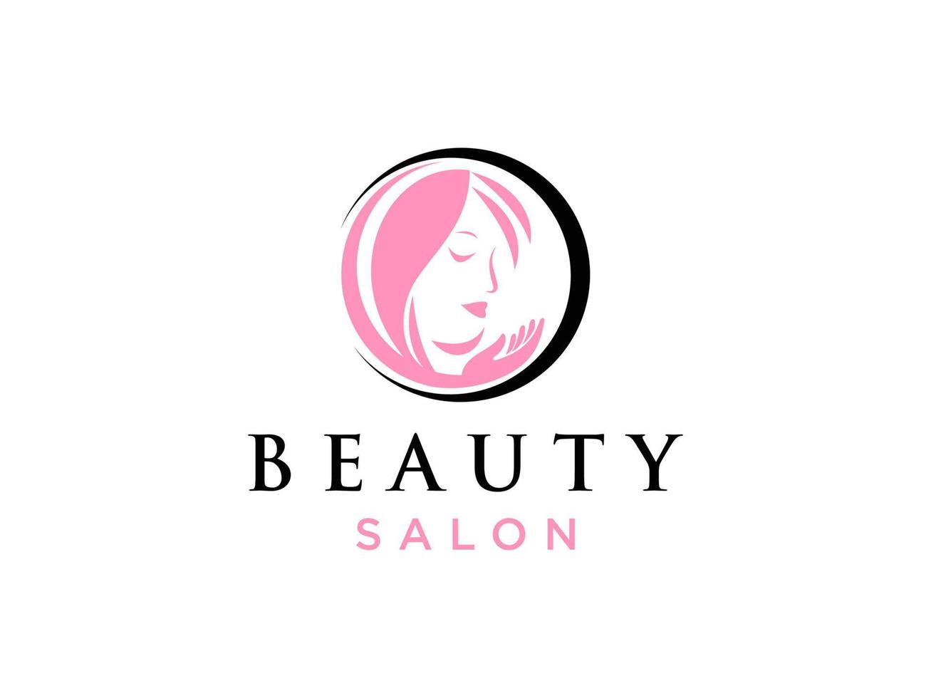 beauté femme cheveux soins du visage salon thérapie spa logo design. utilisable pour les logos d'entreprise et de marque. élément de modèle de conception de logo vectoriel plat.