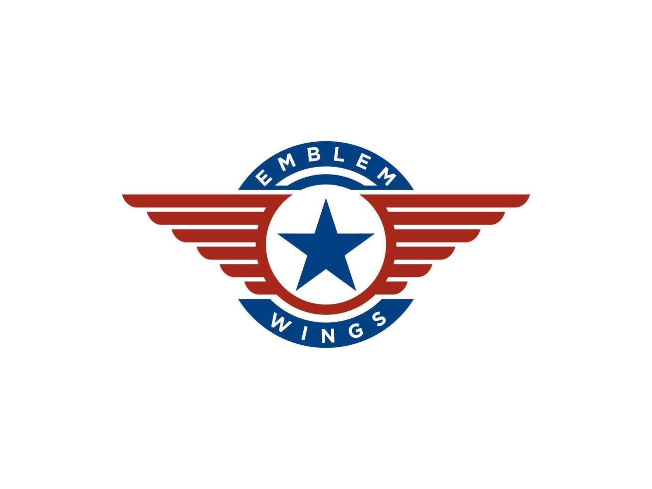 création de logo d'ailes d'emblème patriotique. utilisable pour les logos d'entreprise et de marque. élément de modèle de conception de logo vectoriel plat.