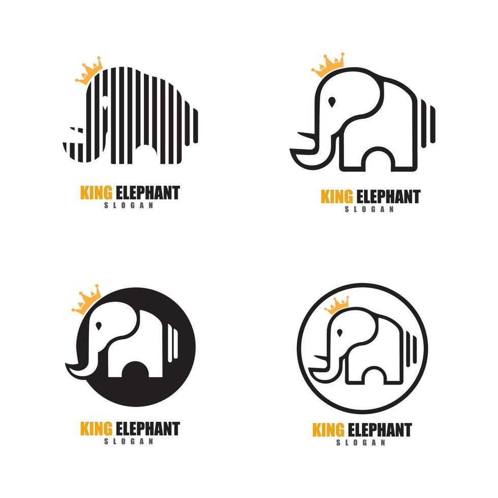 modèle de logo éléphant conception d'illustration vectorielle vecteur