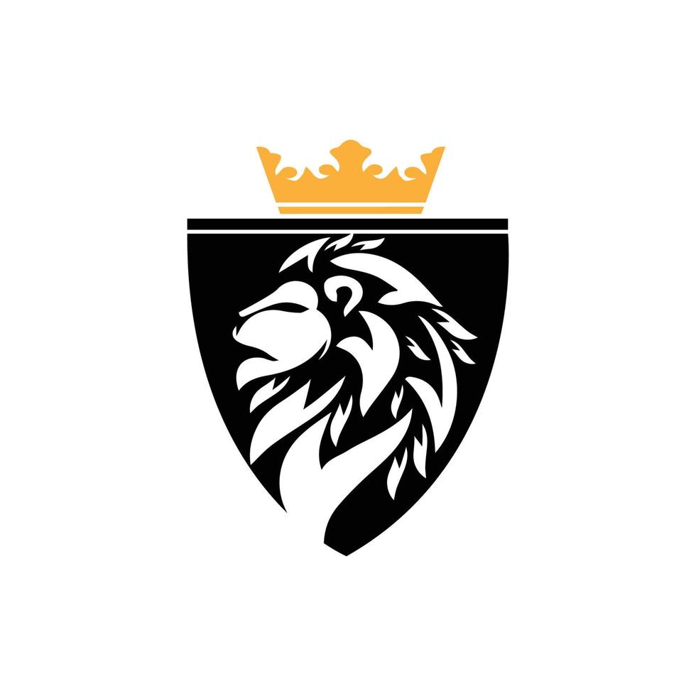 icône de vecteur de modèle de logo tête de lion