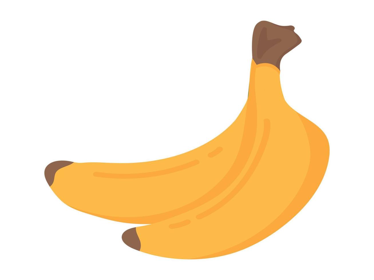 banane vectorielle simple. clipart de doodle plat. tous les objets sont repeints. vecteur