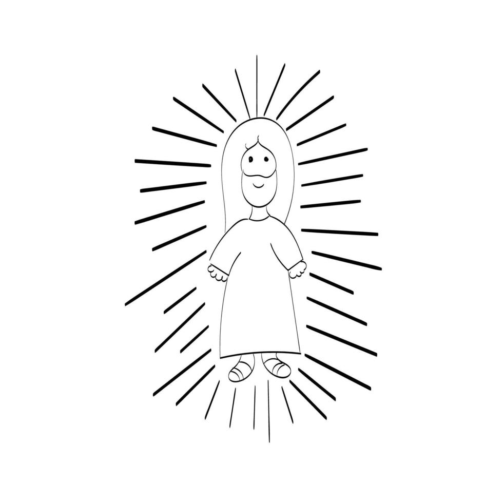 symbole du christianisme dessiné à la main vecteur