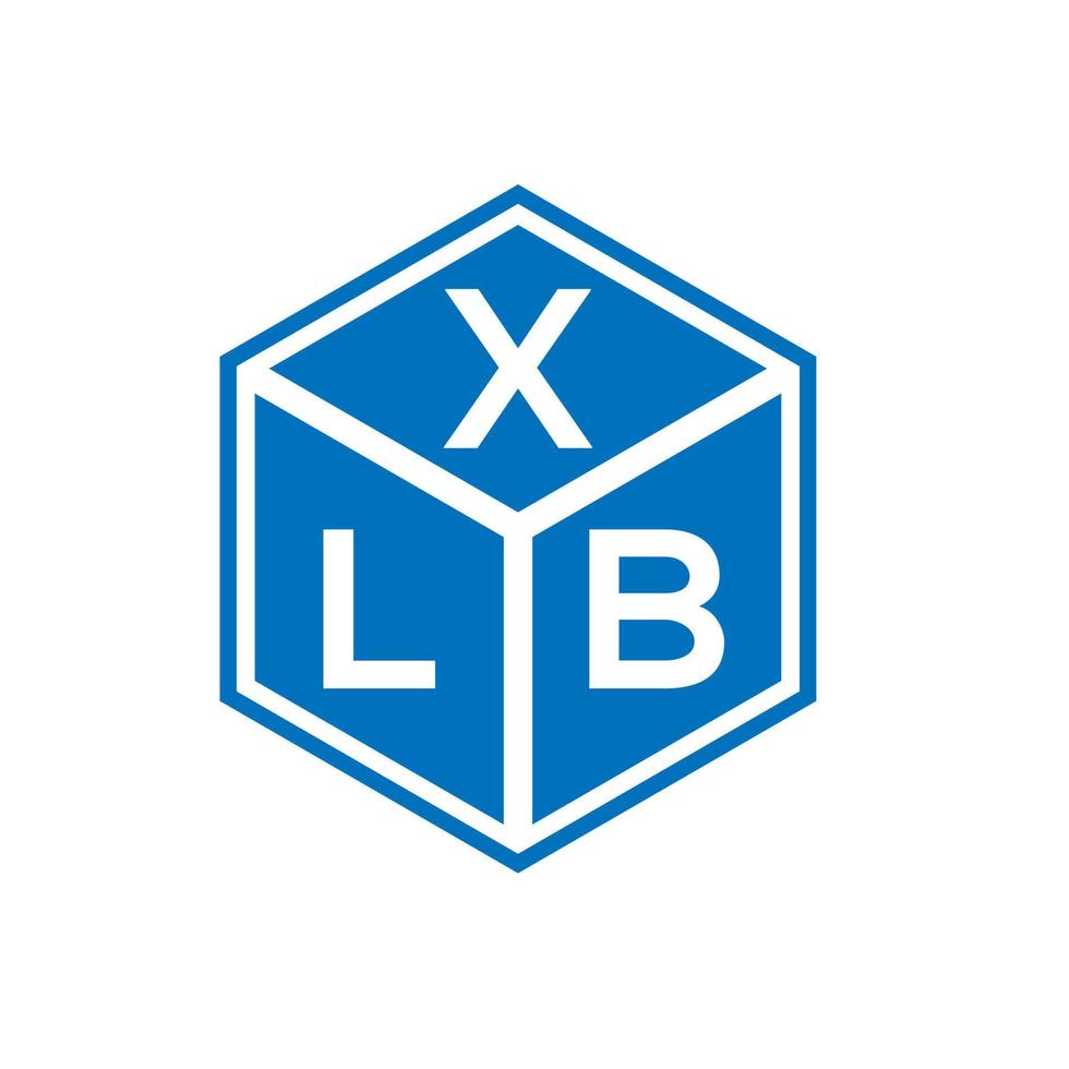 création de logo de lettre xlb sur fond noir. concept de logo de lettre initiales créatives xlb. conception de lettre xlb. vecteur