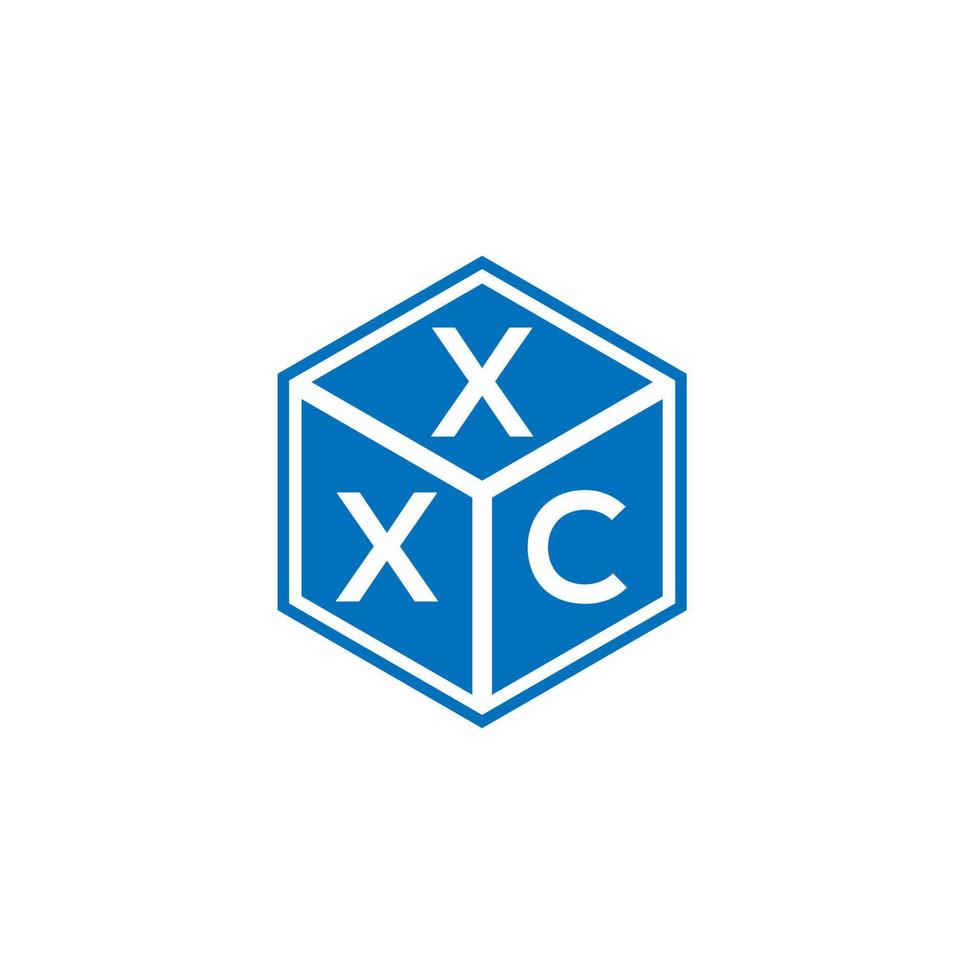 création de logo de lettre xxc sur fond noir. concept de logo de lettre initiales créatives xxc. conception de lettre xxc. vecteur