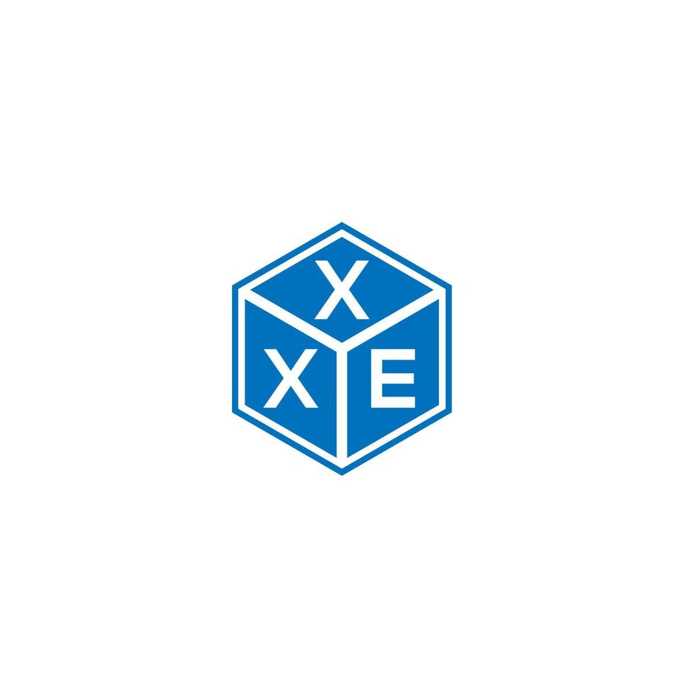 création de logo de lettre xxe sur fond noir. xxe concept de logo de lettre initiales créatives. conception de lettre xxe. vecteur